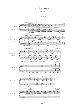 12 Etudes Opus 25 - CHOPIN - Partition - Piano
